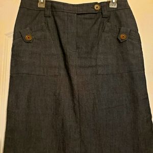 Blue Denim Stretch Skirt